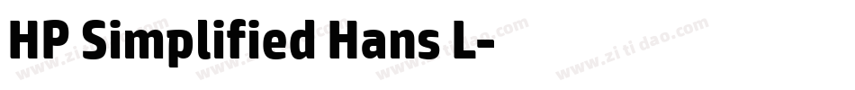 HP Simplified Hans L字体转换